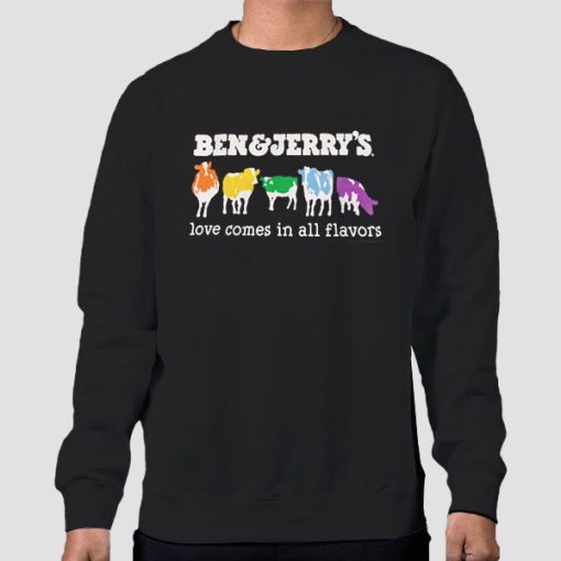 Sweatshirt Black Funny Gay Pride Ben and Jerry's