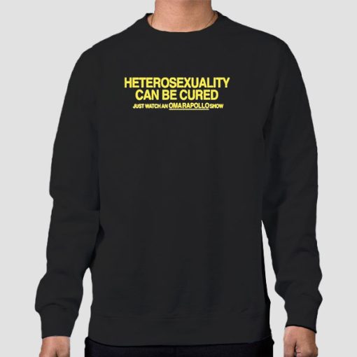 Sweatshirt Black Funny Heterosexuality Can Be Cured
