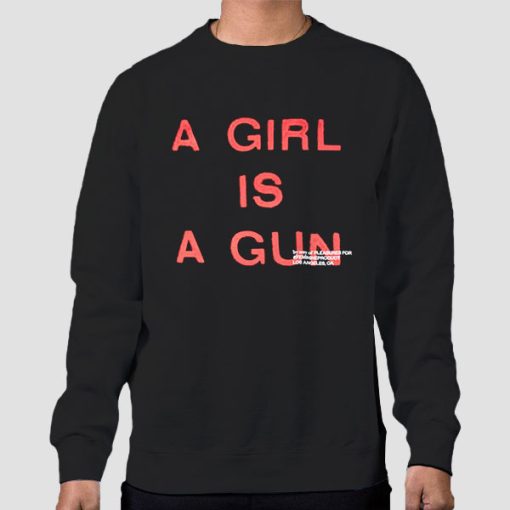Sweatshirt Black Pleasure a Girl Is a Gun