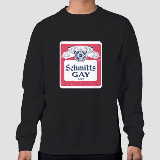 Sweatshirt Black Rare Vintage Schmitts Gay