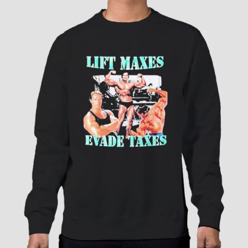 Sweatshirt Black The Gym Lift Maxes Evade Taxes