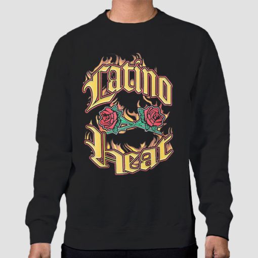 Sweatshirt Black Vintage Flame Eddie Guerrero Latino Heat
