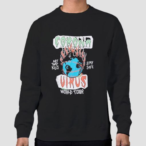 Sweatshirt Black Vintage Gallery Dept Corona Virus