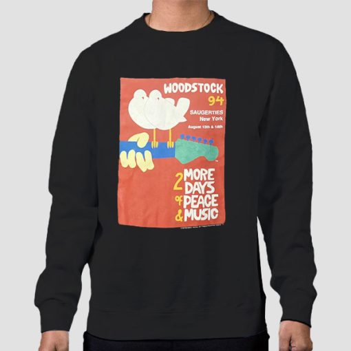 Sweatshirt Black Vintage Peace Music Woodstock 99