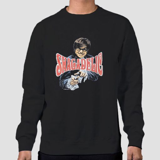 Sweatshirt Black Vintage Shagadelic Austin Powers