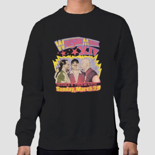 Sweatshirt Black Wrestle Mania XIV Vintage Wwe
