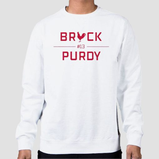 Sweatshirt White 13 San Francisco 49ers Brock Purdy