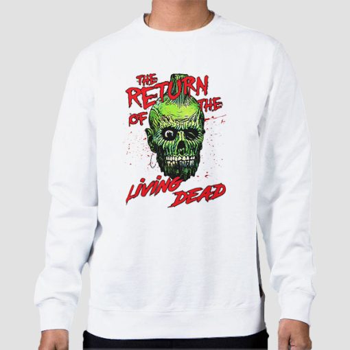 Sweatshirt White 80s Horror Return of the Living Dead