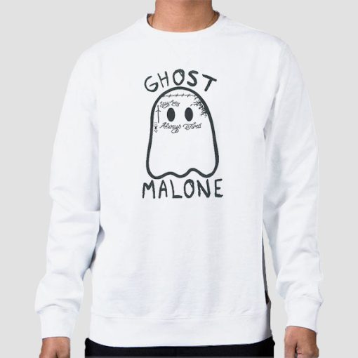 Sweatshirt White Always Tired Ghost Malone