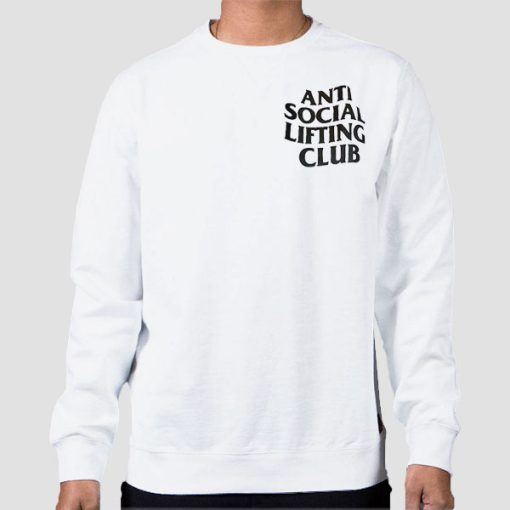 Sweatshirt White Anti Social Lifting Club