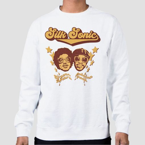 Sweatshirt White Bruno Mars Anderson Paak Silk Sonic