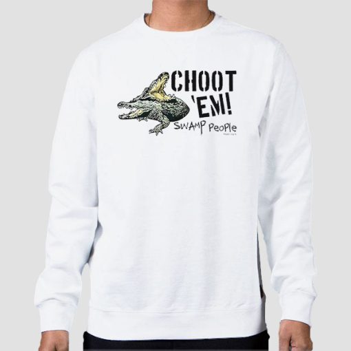 Sweatshirt White Choot Em Swamp People