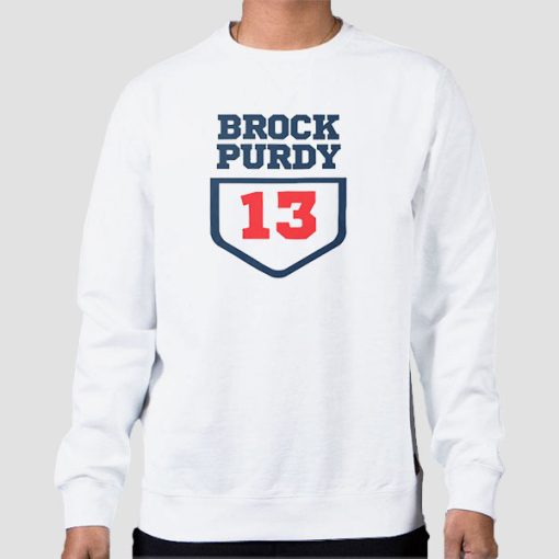 Sweatshirt White Classic Logo Brock Purdy