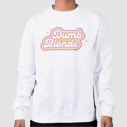 Sweatshirt White Dumb Blonde Podcast Logo