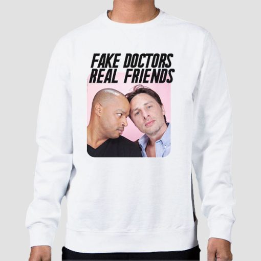 Sweatshirt White Fake Doctors Real Friends Merchandise
