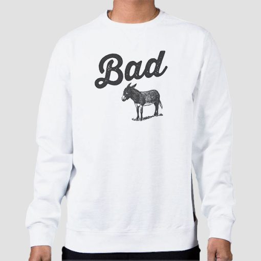 Sweatshirt White Funny Bad Ass Donkey