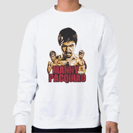 Sweatshirt White Funny Boxing Manny Pacquiao