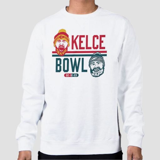 Sweatshirt White Funny Travis Jason Kelce Bowl