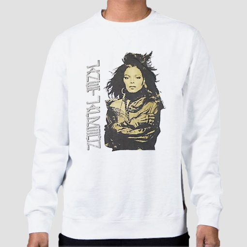 Sweatshirt White Funny Vintage Janet Jackson