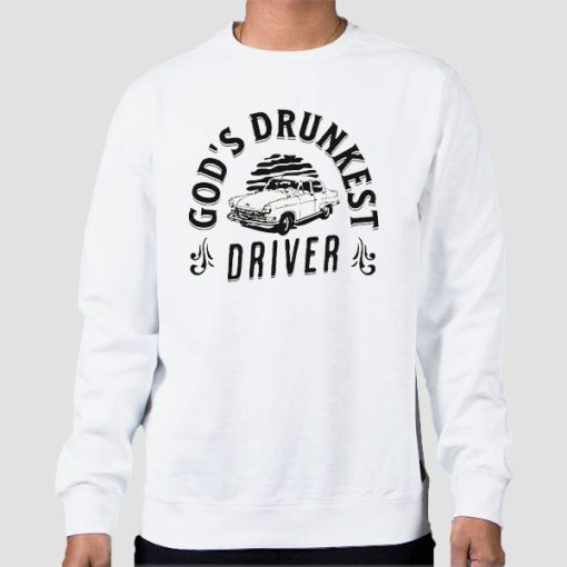 Sweatshirt-White-Gods-Drunkest-Driver-Vacation