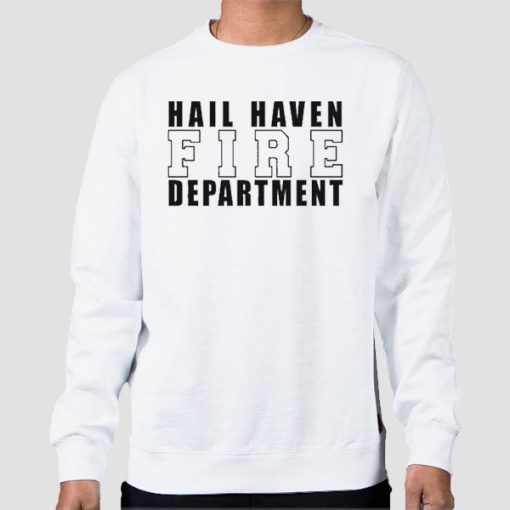 Sweatshirt White Hail Haven Fire Department
