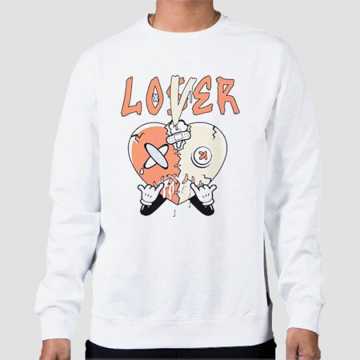 Sweatshirt White Loser Lover Drip Heart Crimson Bliss