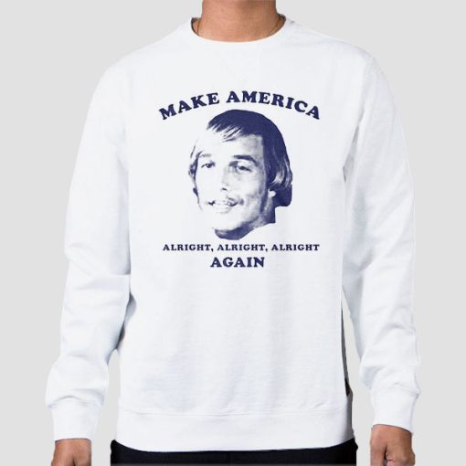 Sweatshirt White Make America Alright Gray Again