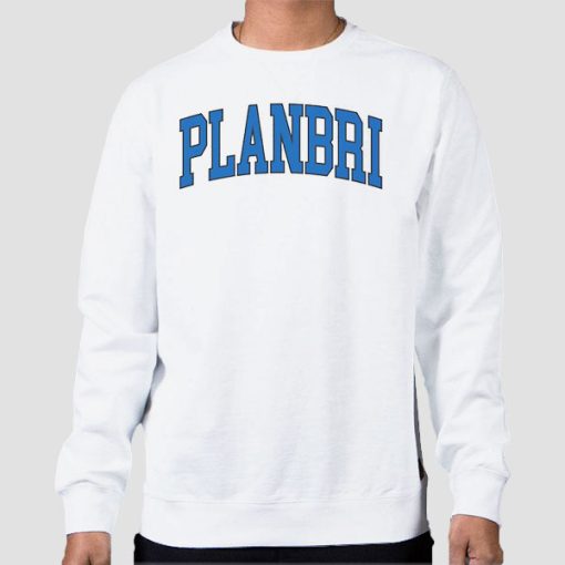 Sweatshirt White Planbri Uncut Merch Collegiate