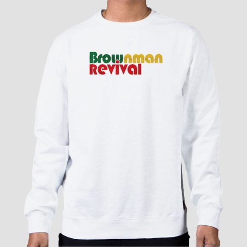 Sweatshirt White Revival Brownman