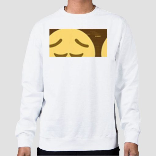 Sweatshirt White Sad Emojie Gamers Tubers93