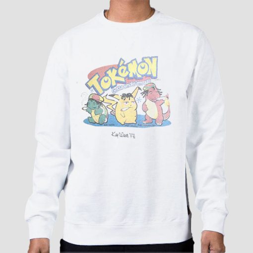 Sweatshirt White Tokemon Parody Vintage Pokemon