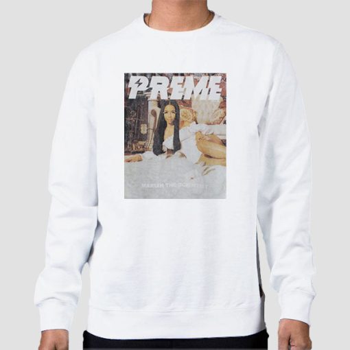 Sweatshirt White Vintage Preme Mariah the Scientist Merch
