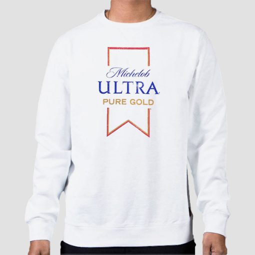 Sweatshirt-White-Vintage-Retro-Michelob-Ultra