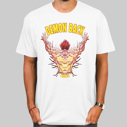 A Demon With a Diabolic Smile Demon Back Baki Shirt Back Printed