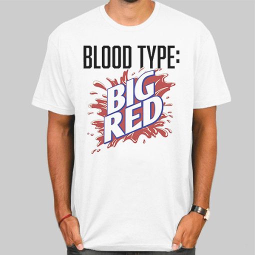 Big Red Soda Pop Drink Logo Funny Blood Type Parody T Shirt