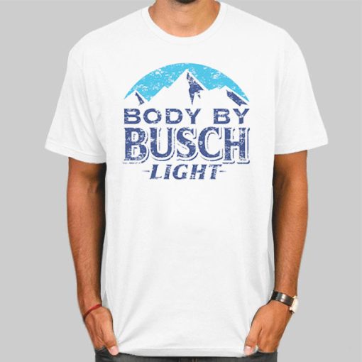 T Shirt White Vintage Distressed Busch Light