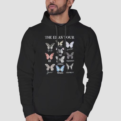 Hoodie Black Vintage the Eras Tour Butterfly