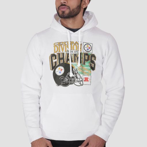 Hoodie White 1994 NFL Central Division Champs Vintage Steelers