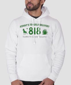 Hoodie White Kennys Delivery 818 Tequila