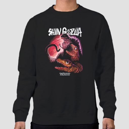 Sweatshirt Black A God Incarnate Ladies Shin Godzilla