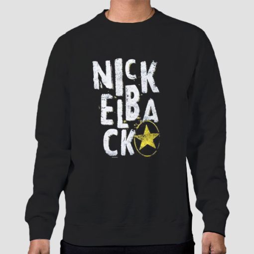 Sweatshirt Black Black Star Nickelback