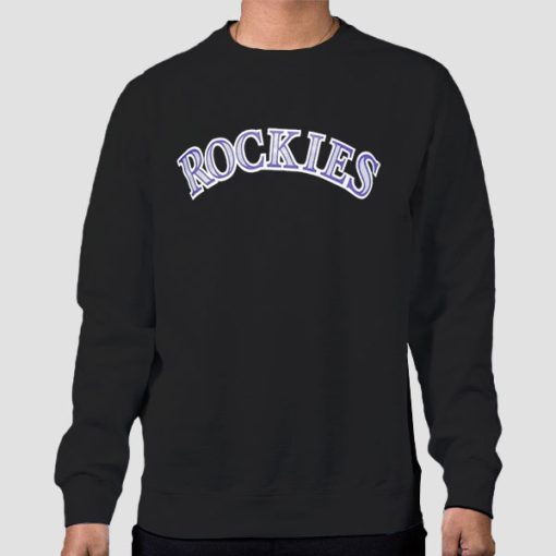 Sweatshirt Black Capitalis Font Rockies