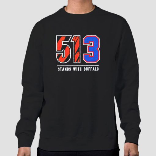 Sweatshirt Black Cincinnati Buffallo 513 Bengals Bills