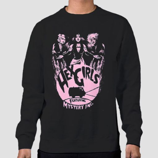 Sweatshirt Black Featuring Mystery Hex Girls