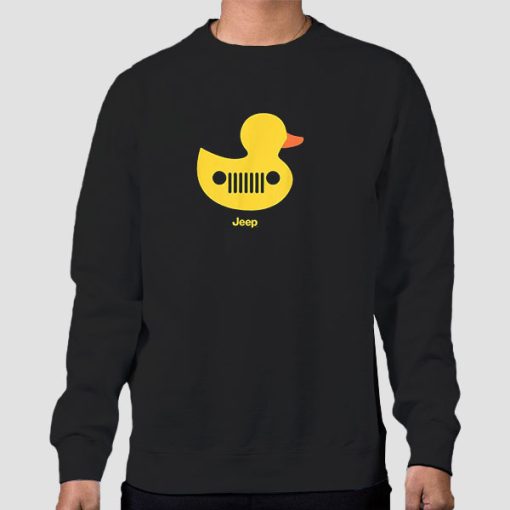 Sweatshirt Black Funny Parody Duck Jeep