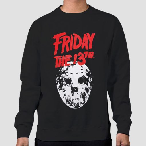 Sweatshirt Black Jason Mask Friday the 13th