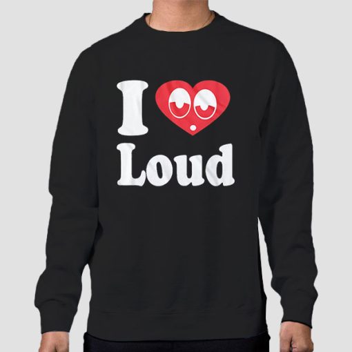 Sweatshirt Black Parody I Heart Loud