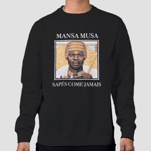 Sweatshirt Black Sapes Come Jamais Mansa Musa