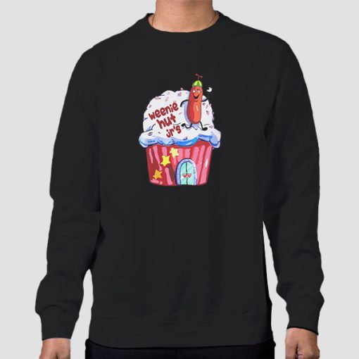Sweatshirt Black Super Weenie Hut Jr