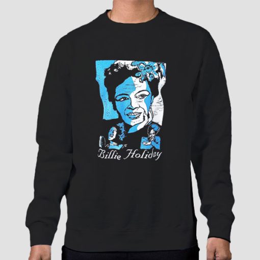 Sweatshirt Black Vintage Singer Billie Holiday